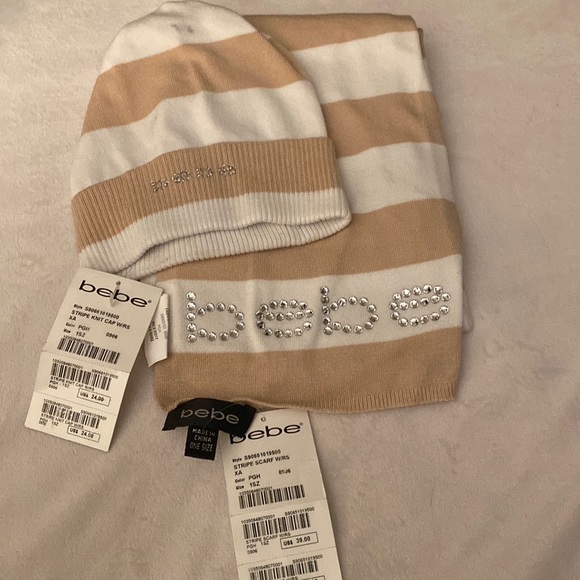 NWT! BEBE Beanie/Scarf Set - Picture 1 of 4